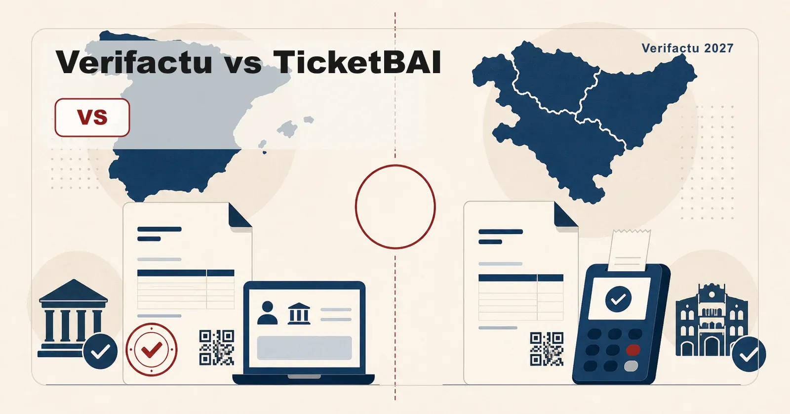Verifactu frente a TicketBAI: territorio común y territorios forales.